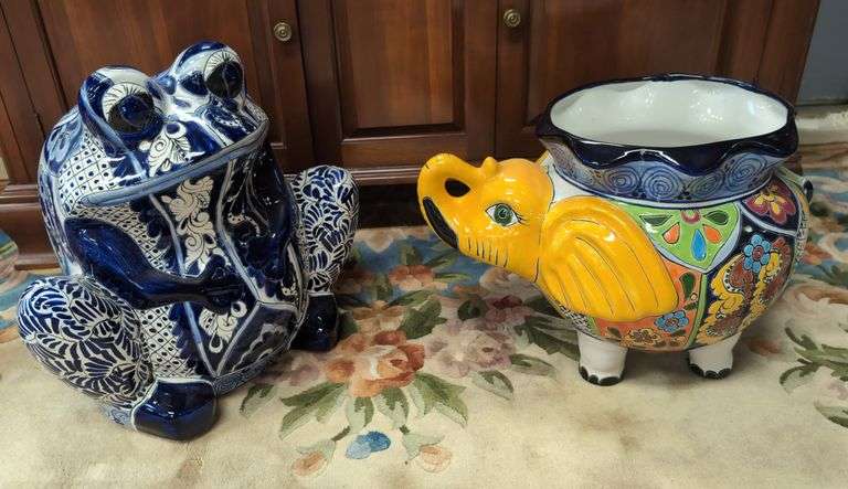 Frog & Elephant Ceramic Planters image