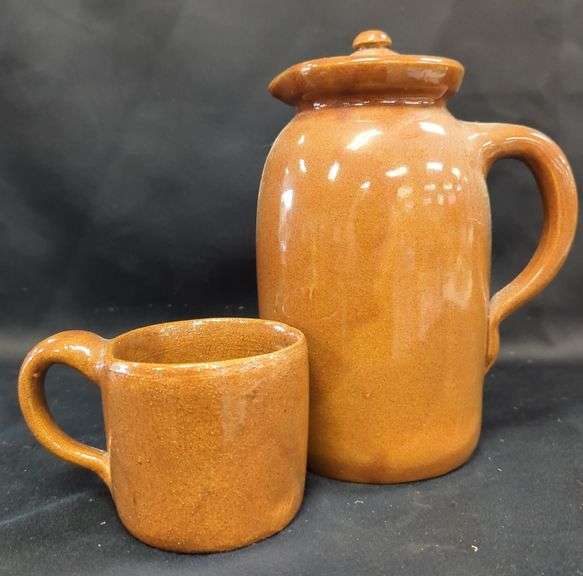 Bybee Pottery 8" Coffee Pot & Mug image