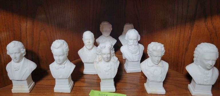 Set of Nine Decorative Busts image