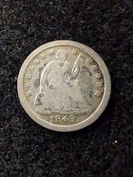 1849 SEATED HALF DIME image