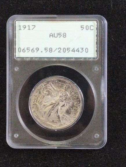 1917 WALKING LIBERTY HALF DOLLAR PCGS-AU58 image