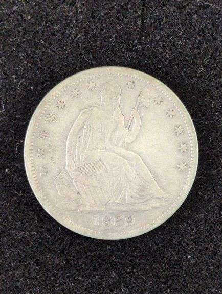 1869-S SEATED HALF DOLLAR image
