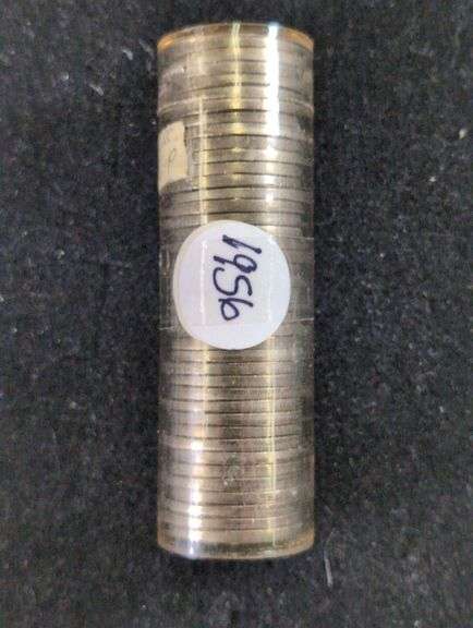 ROLL OF 1956 UNCIRCULATED JEFFERSON NICKEL ROLLS image