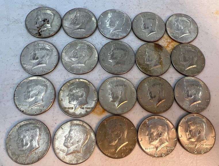 $10 face value 40% Clad Kennedy Half Dollars image