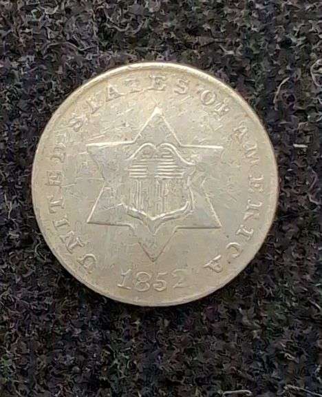1852 3 CENT SILVER image