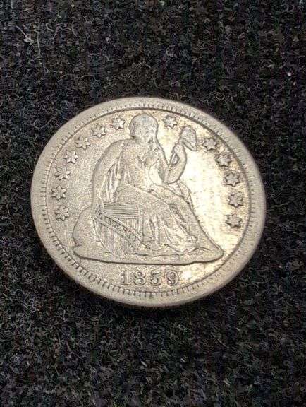 1859-O SEATED  DIME image