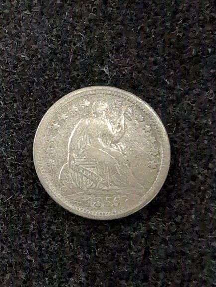 1855 SEATED HALF DIME image