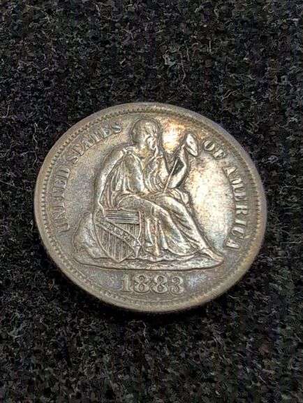 1883 SEATED DIME image