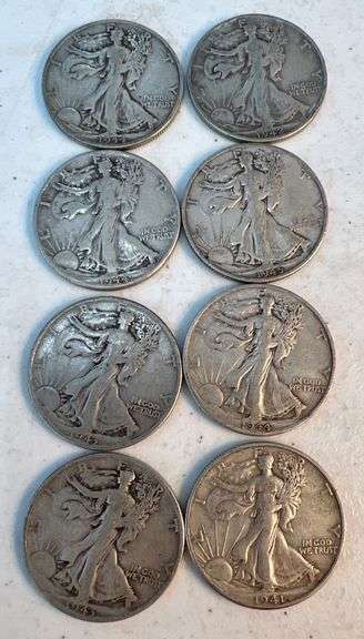 $4.00 Face Value Walking Liberty Half Dollars image