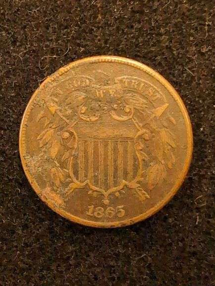 1865 TWO CENT PIECE image