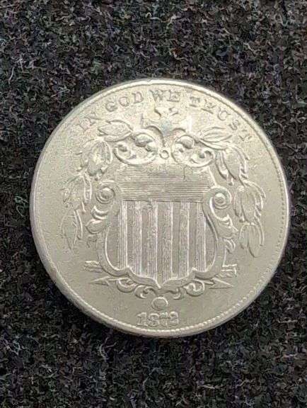 1872 SHIELD NICKEL image