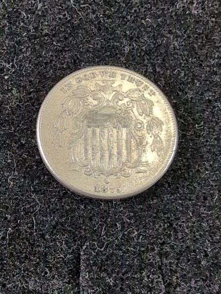 1875 SHIELD NICKEL image