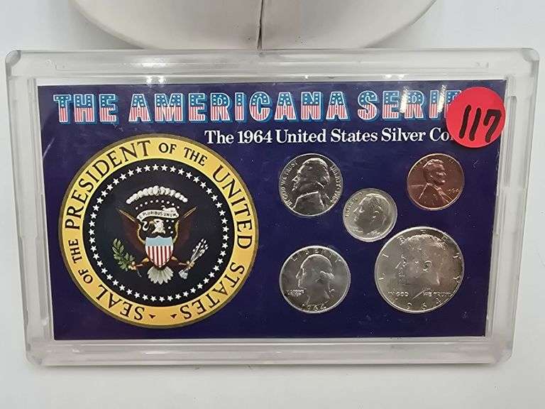 Americana 5 piece 1964 silver coin set image