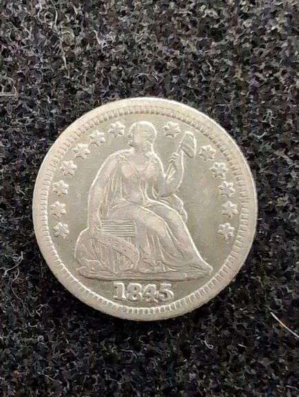 1845 SEATED HALF DIME image