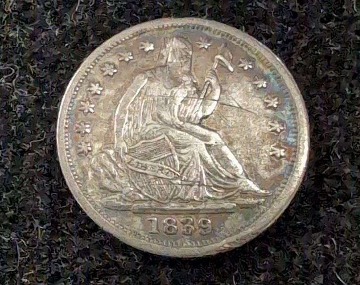1839 SEATED HALF DIME image