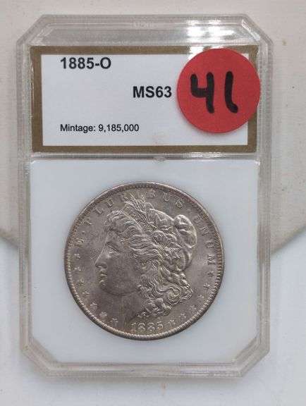 1885-O Morgan Silver Dollar PCI MS63 image