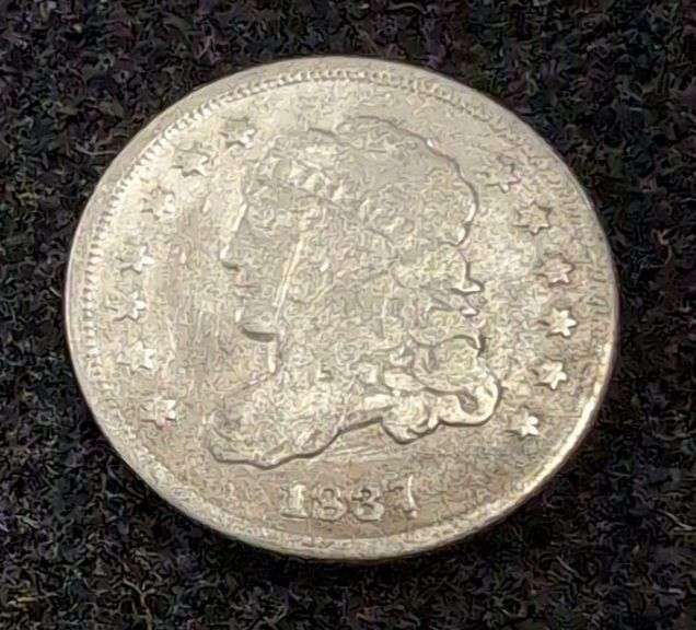 1837 BUST HALF DIME image