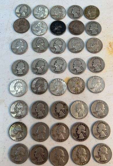 $10.00 Face Silver Washington Quarters 90% Silver image