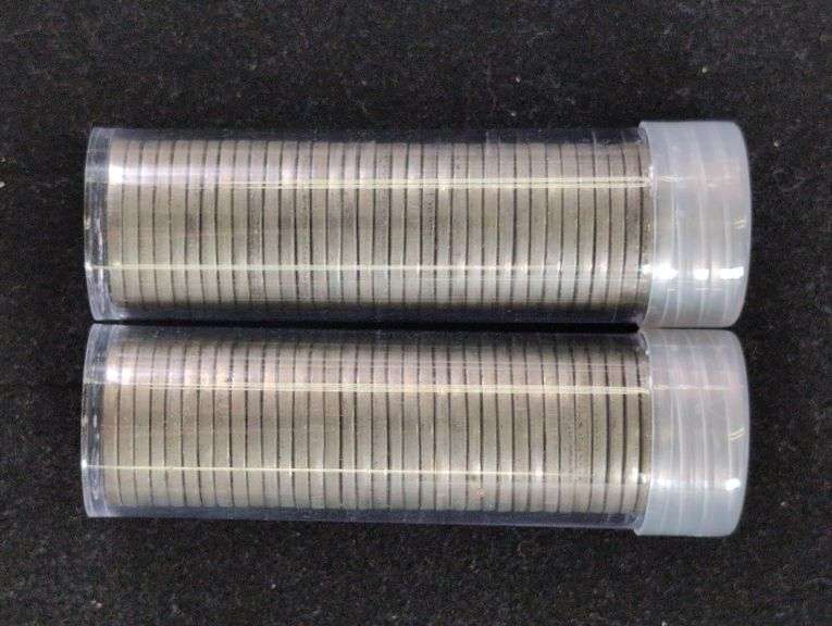 TWO 1953 UNCIRCULATED JEFFERSON NICKEL ROLLS image