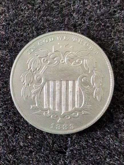1883 SHIELD NICKEL image