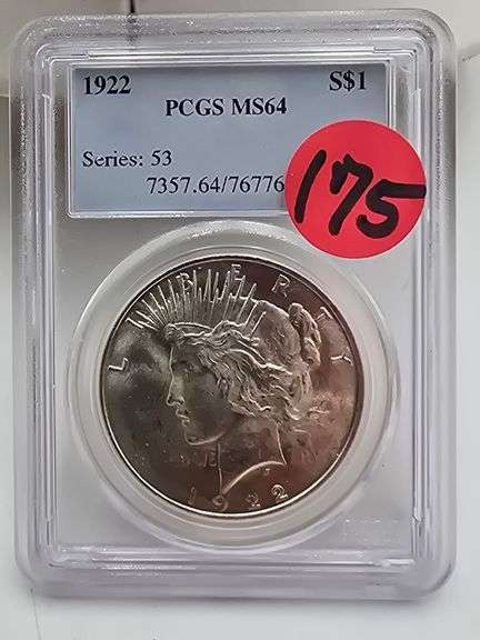 1922 Peace Silver Dollar PCGS MS64 image