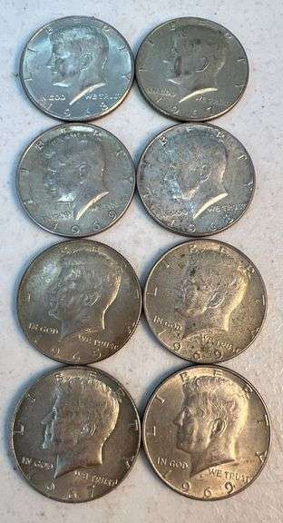 $5.00 face value 40% Silver clad Kennedy Half Dollars image