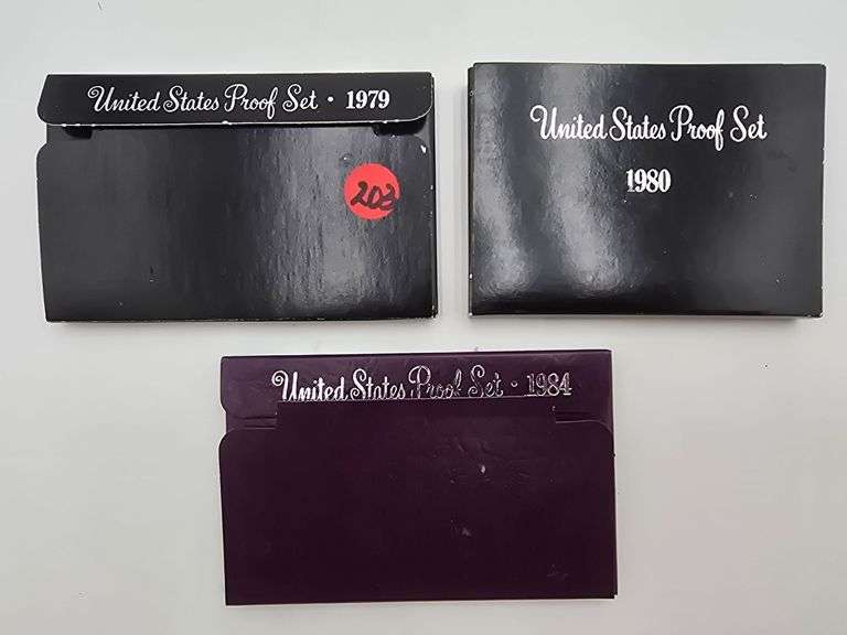 three United States Proof Sets 1979,1980,1984 image