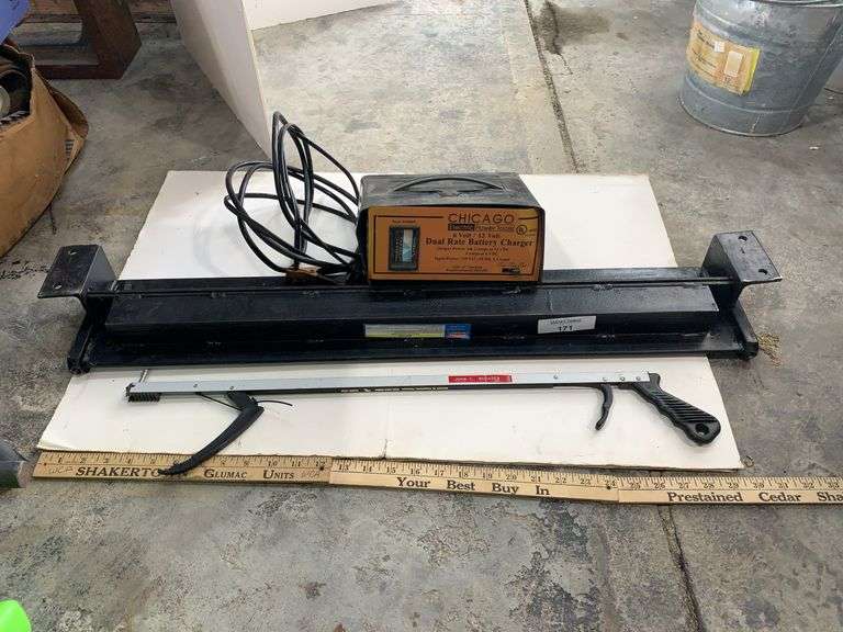 Chicago Electric Power Tools Battery Charger and Central Machinery Bending Brake image