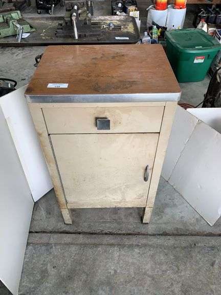 Metal Shop Cabinet with Wood Top - 36x20x16 image
