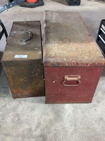 Two Metal Tool Boxes image