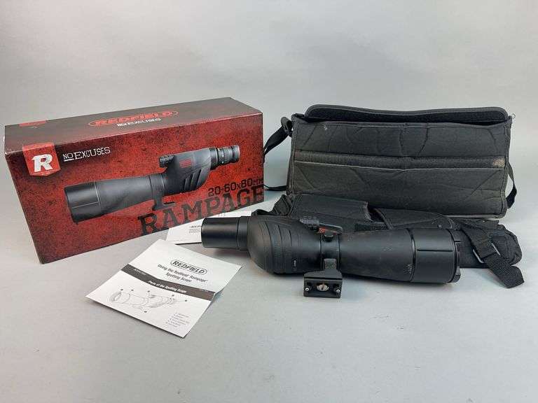 Redfield Rampage 20-60x60mm Spotting Scope w/box, cover and bag.  No Tripod Included. image