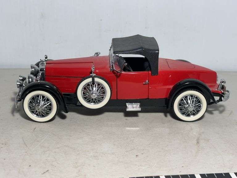 Franklin Mint 1928 Stutz Black Hawk Boat-Tail Speedster Diecast Model Car