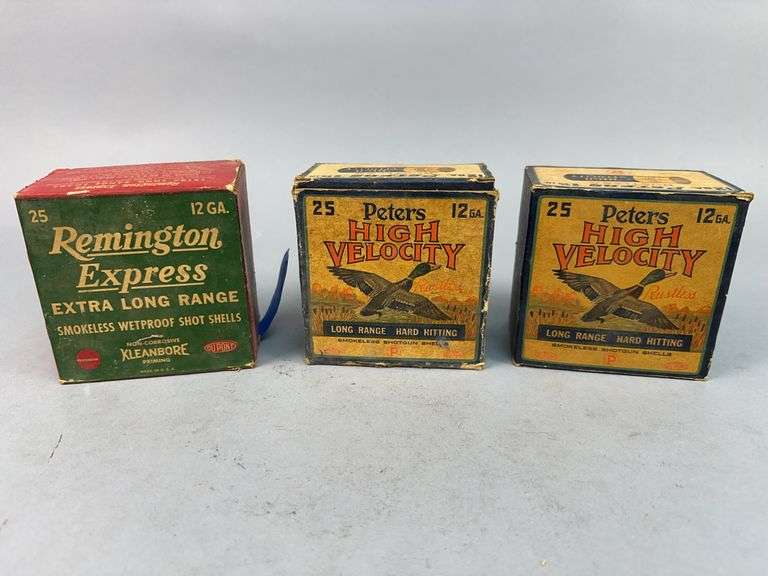 Remington and Peters 12 GA Shotgun Shell Boxes image
