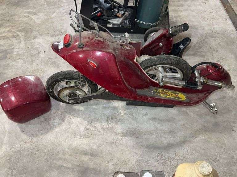 Red Electric Scooter Parts image