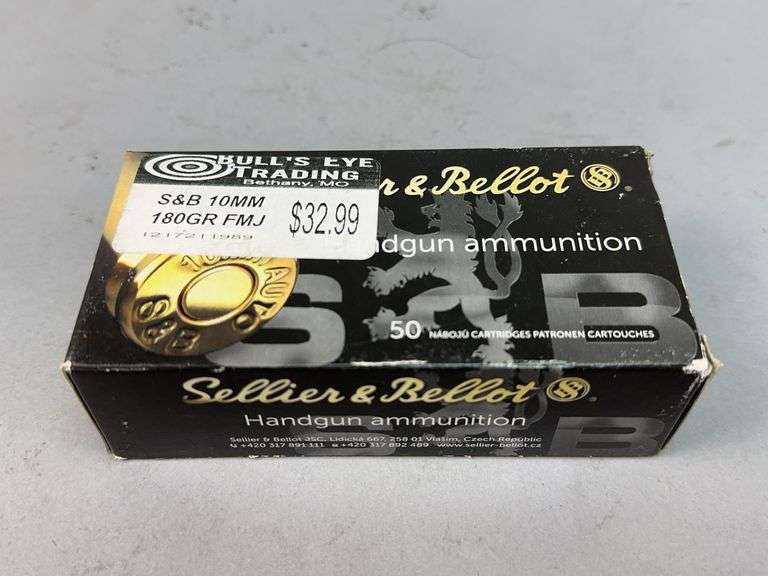 Sellier & Bellot 10mm Auto 180gr FMJ Handgun Ammunition (Full Box) image
