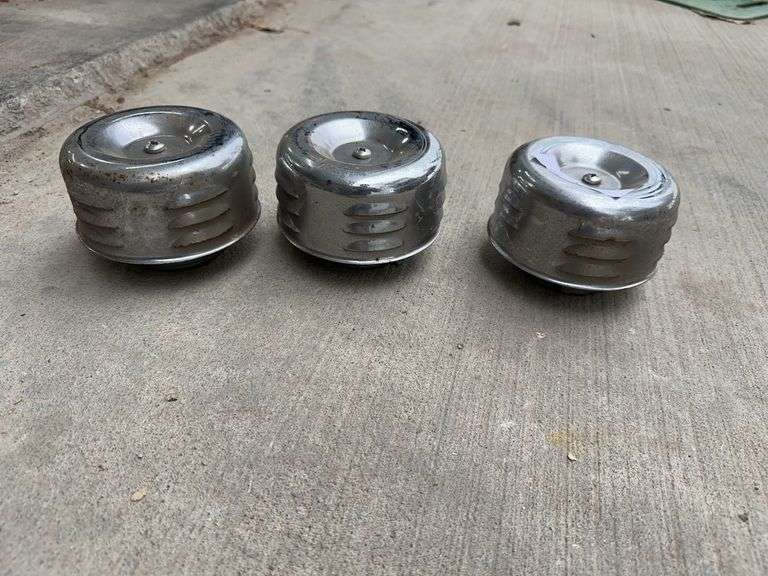 Three Chrome Automotive Air Cleaners image