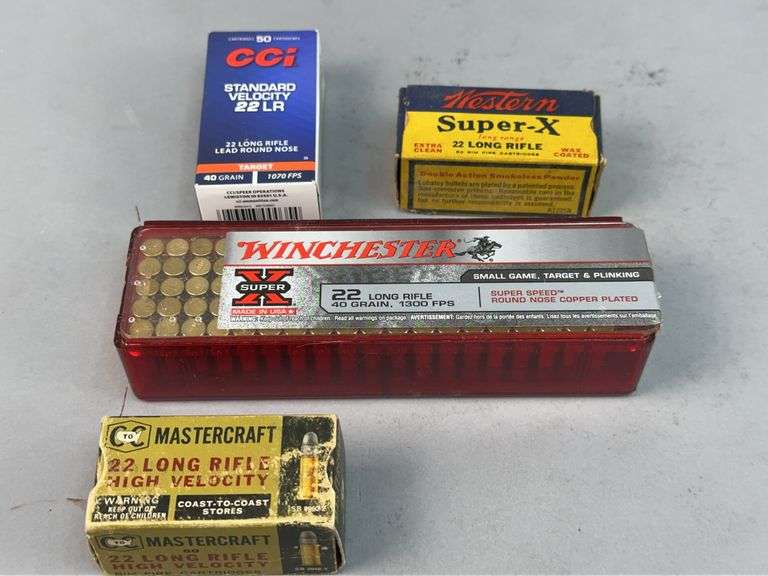 Mixed Lot of .22 Long Rifle Ammunition - Winchester, Super-X, and Mastercraft image