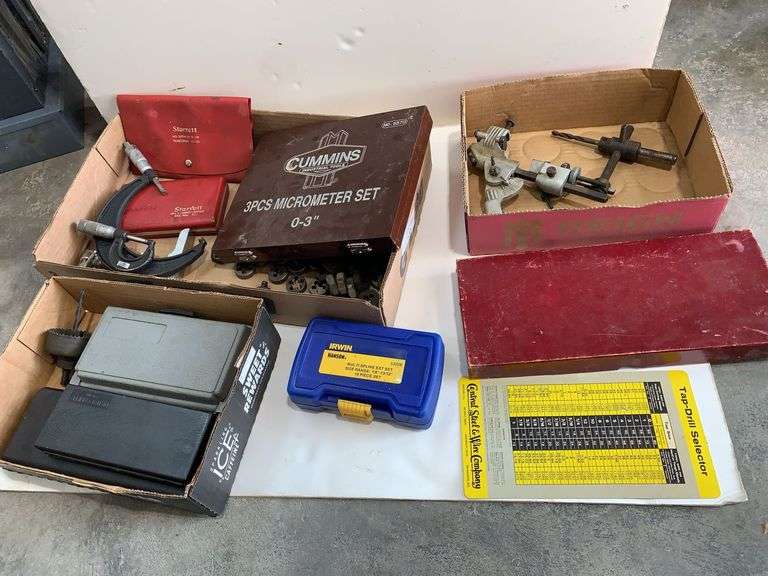 Mixed Lot of Machinist Tools: Micrometers, Drill Sharpeners, and More image