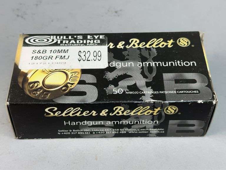 Sellier & Bellot 10mm Auto 180gr FMJ Handgun Ammunition (Full Box) image
