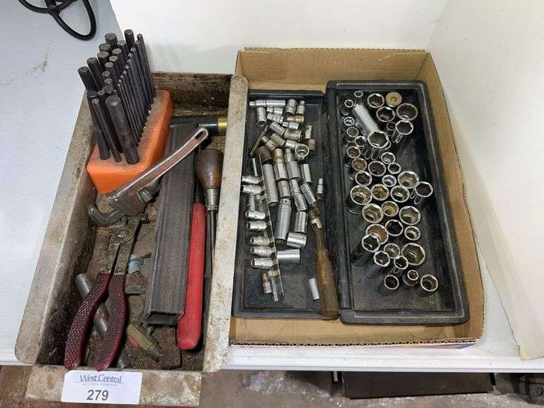 Mechanics Tools including Sockets, Wrenches, and Punches image