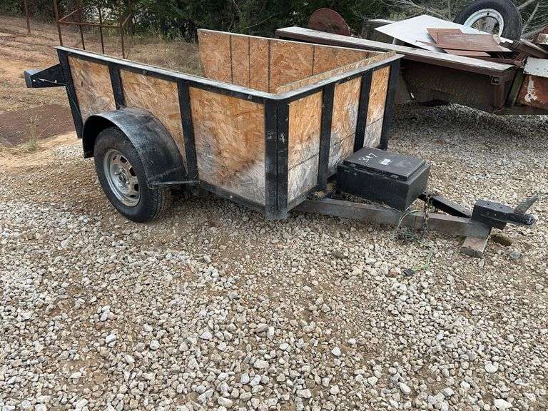 Utility Trailer with Wood Sides-NO TITLE image