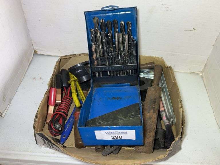 Drill Bit Set and Assorted Hand Tools image