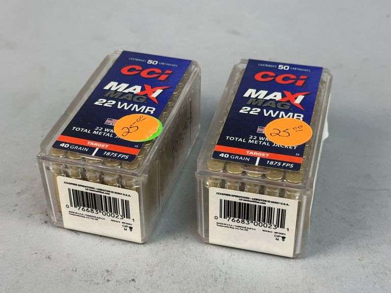 Two Boxes of CCI Maxi-Mag 22 WMR Ammunition image