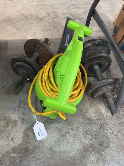 Portland 3-in-1 Electric Blower Vacuum Mulcher and Dumbbells image