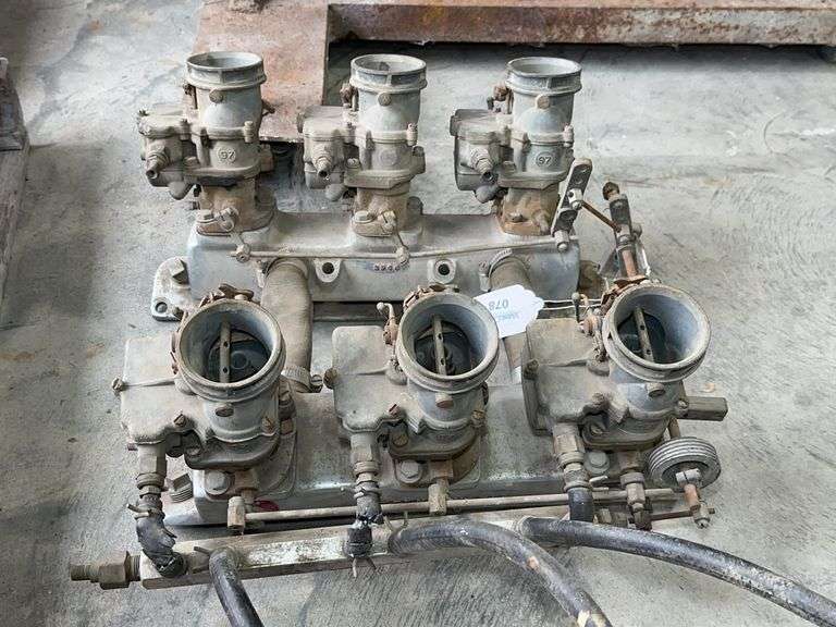 Offenhauser 6x2 Carburetor Intake Manifold Set w/Stromberg Carburetor South Bend image