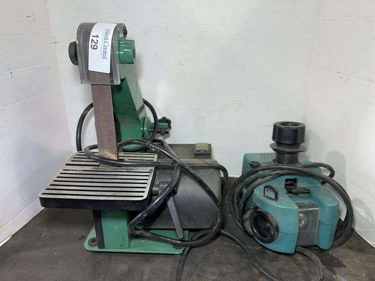Drill Doctor 500 Drill Bit Sharpener with Central Machinery Belt Sander image