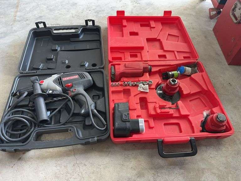 Craftsman Hammer Drill and ToughTest Tool Set image