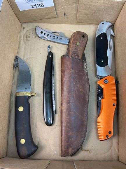 Assorted Knives Including Folding and Fixed Blade image