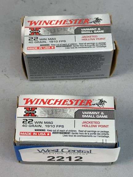 Two Boxes of Winchester Super-X .22 Win Mag Ammunition image
