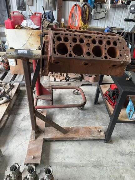 Engine Block - Ford Flathead V-8 w/stand image